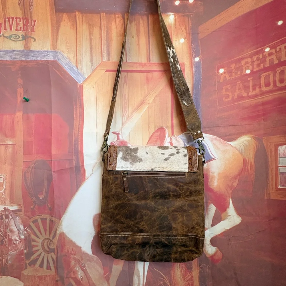 🐄😱POKOLOKO Cowhide & Leather Western Crossbody - Picture 5 of 7